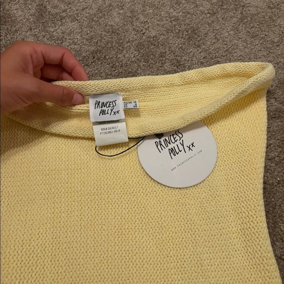 Princess Polly Flow Strapless Mini dress Yellow - Picture 3 of 3